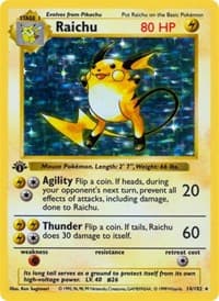 Raichu - Base Set (Shadowless) - Pokemon card
