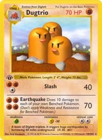 Dugtrio - Base Set (Shadowless) - Pokemon card