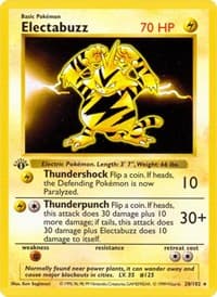 Electabuzz - Base Set (Shadowless) - Pokemon card
