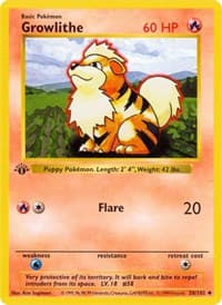 Growlithe - Base Set (Shadowless) - Pokemon card