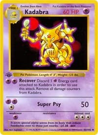 Kadabra - Base Set (Shadowless) - Pokemon card