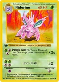 Nidorino - Base Set (Shadowless) - Pokemon card