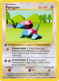 Porygon - Base Set (Shadowless) - Pokemon card