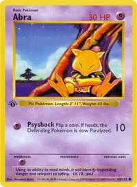 Abra - Base Set (Shadowless) - Pokemon card