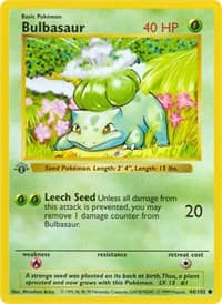 Bulbasaur - Base Set (Shadowless) - Pokemon card