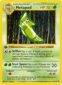 Metapod - Base Set (Shadowless) - Pokemon card