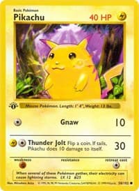 Pikachu - Base Set (Shadowless) - Pokemon card