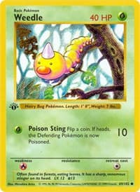 Weedle - Base Set (Shadowless) - Pokemon card