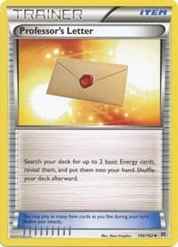 Professor's Letter - XY - BREAKthrough - Pokemon card