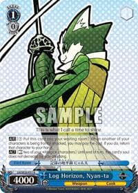 Log Horizon, Nyan-ta (Alternate Foil) - LOG HORIZON - Weiss Schwarz card