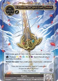 Excalibur, the Spirit God's Sword - The Twilight Wanderer - Force of Will card