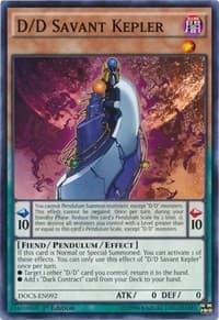 D/D Savant Kepler - Dimension of Chaos - YuGiOh card