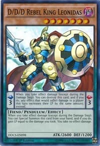 D/D/D Rebel King Leonidas - Dimension of Chaos - YuGiOh card