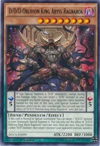 D/D/D Oblivion King Abyss Ragnarok - Dimension of Chaos - YuGiOh card