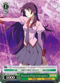 Menacing Hitagi Senjyogahara - BAKEMONOGATARI - Weiss Schwarz card
