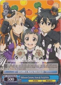 Halloween Costume, Asuna & Yui & Kirito - Sword Art Online Vol.2 - Weiss Schwarz card