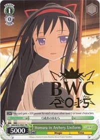 Homura in Archery Uniform - Puella Magi Madoka Magica the Movie -Rebellion- - Weiss Schwarz card