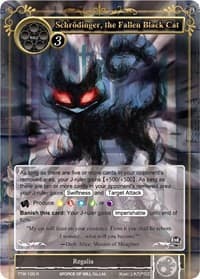 Schrodinger, the Fallen Black Cat - The Twilight Wanderer - Force of Will card