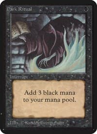 Dark Ritual - Alpha Edition - Magic: The Gathering card
