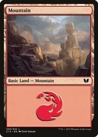 Mountain (335) - Commander 2015 - Magic: The Gathering card