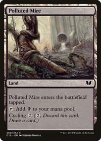 Polluted Mire - Commander 2015 - Magic: The Gathering card
