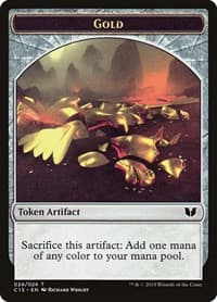 Gold // Knight (Vigilance) Double-Sided Token - Commander 2015 - Magic: The Gathering card