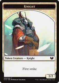 Knight (First Strike) // Elemental Shaman Double-Sided Token - Commander 2015 - Magic: The Gathering card