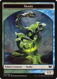 Snake (021) // Saproling Double-Sided Token - Commander 2015 - Magic: The Gathering card