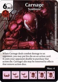 Carnage - Symbiote - The Amazing Spider-Man - Dice Masters card