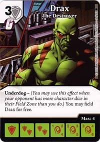 Drax - The Destroyer - The Amazing Spider-Man - Dice Masters card