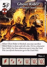 Ghost Rider - Penance Stare - The Amazing Spider-Man - Dice Masters card