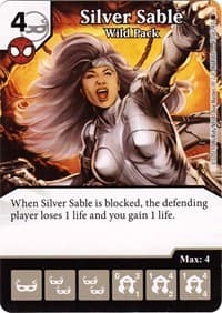 Silver Sable - Wild Pack - The Amazing Spider-Man - Dice Masters card