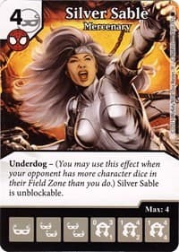 Silver Sable - Mercenary - The Amazing Spider-Man - Dice Masters card