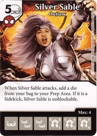 Silver Sable - Outlaw - The Amazing Spider-Man - Dice Masters card