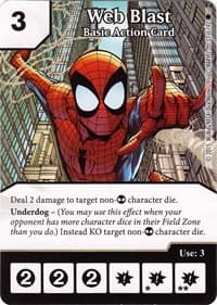 Web Blast - The Amazing Spider-Man - Dice Masters card