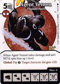 Agent Venom - Thunderbolt - The Amazing Spider-Man - Dice Masters card