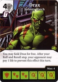 Drax - Infinity Watch - The Amazing Spider-Man - Dice Masters card