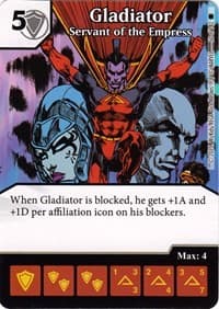 Gladiator - Servant of the Empress - The Amazing Spider-Man - Dice Masters card