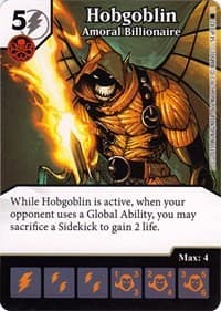 Hobgoblin - Amoral Billionaire - The Amazing Spider-Man - Dice Masters card