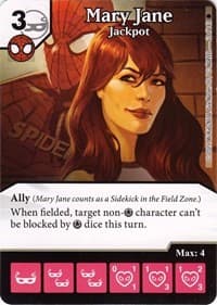 Mary Jane - Jackpot - The Amazing Spider-Man - Dice Masters card