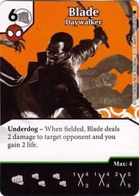 Blade - Daywalker - The Amazing Spider-Man - Dice Masters card