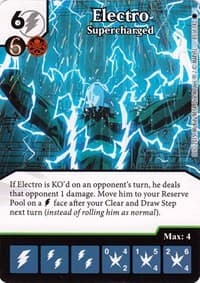 Electro - Supercharged - The Amazing Spider-Man - Dice Masters card