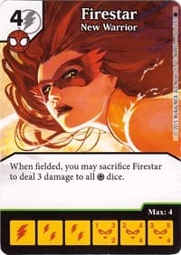 Firestar - New Warrior - The Amazing Spider-Man - Dice Masters card