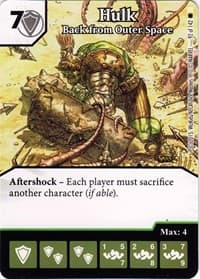 Hulk - Back from Outer Space - The Amazing Spider-Man - Dice Masters card