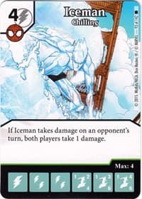 Iceman - Chilling - The Amazing Spider-Man - Dice Masters card