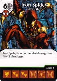 Iron Spidey - Invincible - The Amazing Spider-Man - Dice Masters card