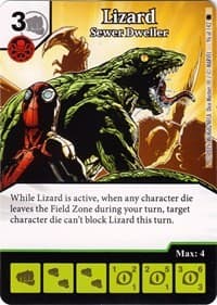 Lizard - Sewer Dweller - The Amazing Spider-Man - Dice Masters card