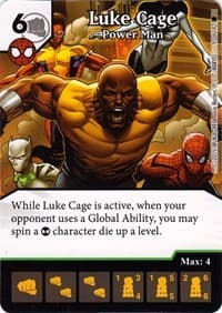 Luke Cage - Power Man - The Amazing Spider-Man - Dice Masters card
