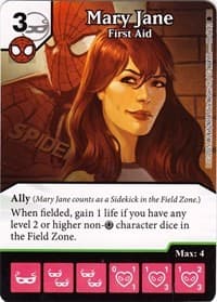 Mary Jane - First Aid - The Amazing Spider-Man - Dice Masters card