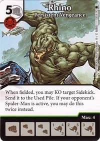 Rhino - Persistent Vengeance - The Amazing Spider-Man - Dice Masters card
